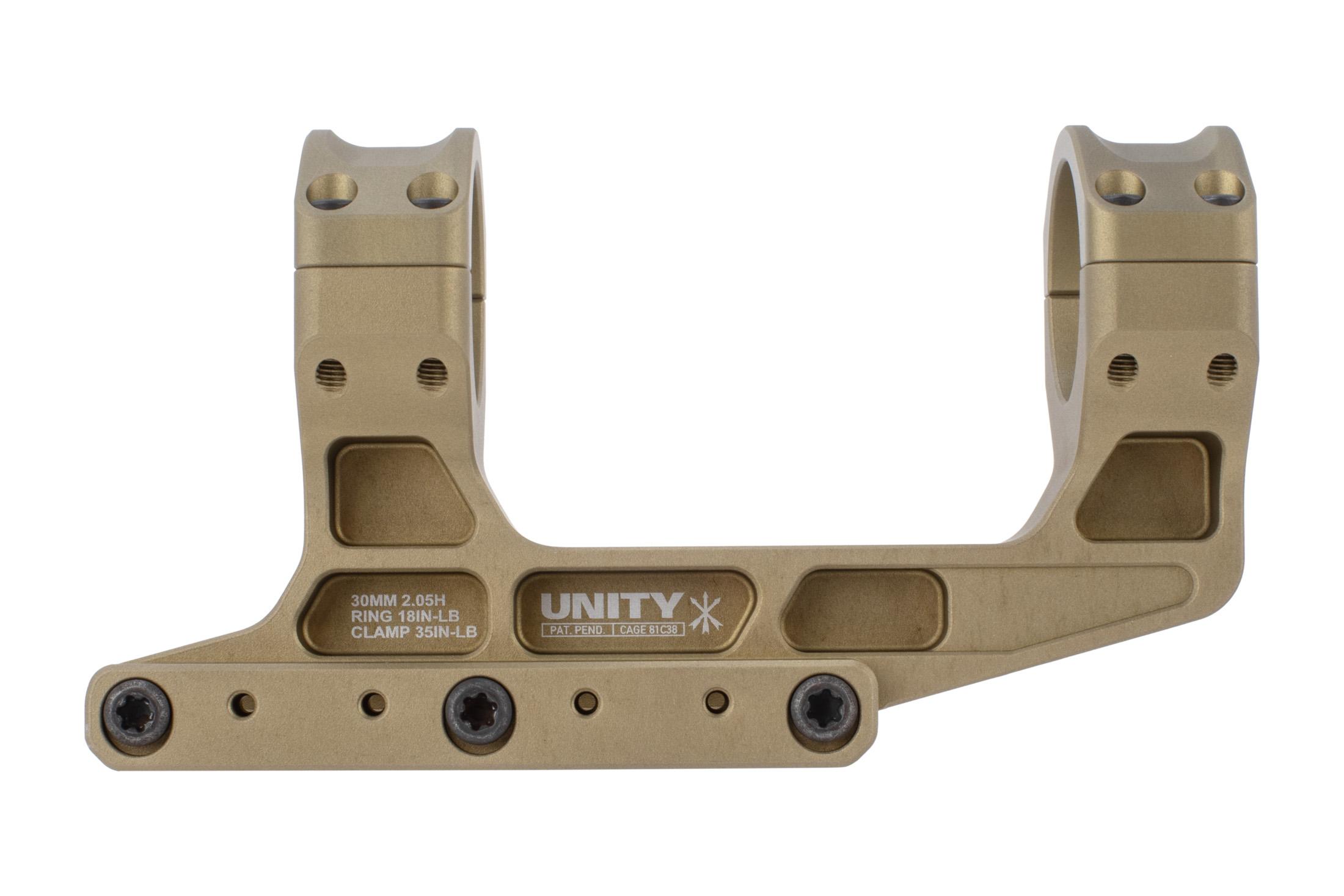 実物 unity tactical スコープマウント FDE Unity Tactical FAST - LPVO Mount - 30mm - 2.05 Centerline - FDE
